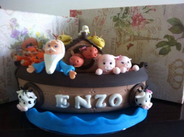 Topo de bolo arca de noé